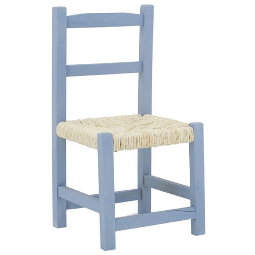 Aubry Gaspard - Chaise enfant en bois bleu-gris