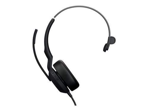 Jabra Noir Evolve2 50 Casque Avec Fil Arceau Bureau/Centre D'appels Usb Type-C / Usb Type-A Bluetooth - Neuf - Image 4