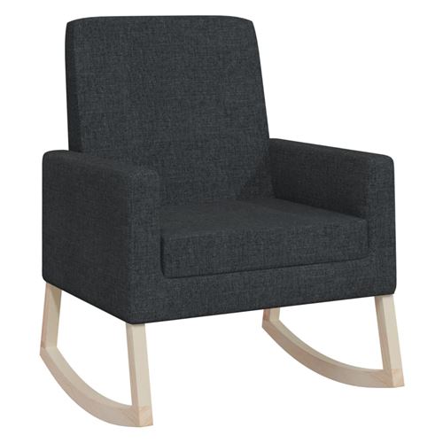 VIDAXL - Chaise à bascule - Noir - Image 2