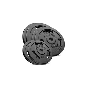 Hop-Sport Disques de poids en fonte 60 kg Set de plaques de poids alésage 30/31 mm Set AF - 1