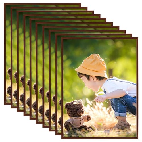 vidaXL Collage de cadres photo 10 pcs de mur table Bronze 20x25 cm MDF