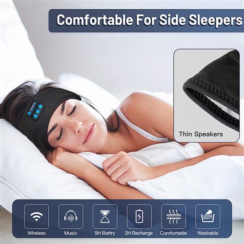 Casque pour dormir - Bandeau avec écouteurs intégrés
