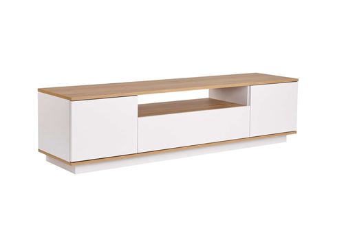 Meuble TV en bois ""Veramont"" - 180 x 44 x 44 cm - Marron clair