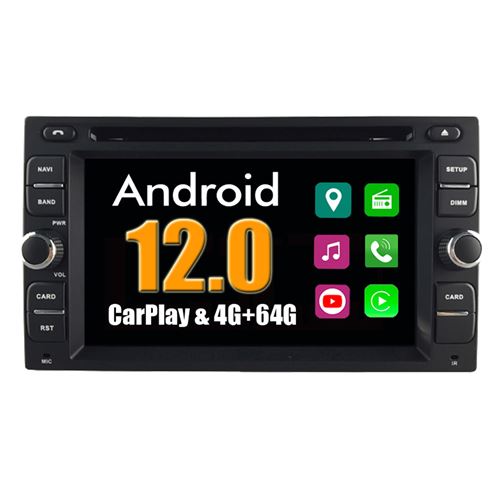 Autoradio CarPlay Multimédia RoverOne Android 4Go RAM 64Go ROM GPS pour Nissan Tiida Versa Latio Xterra Murano X-Trail Safari Patrol