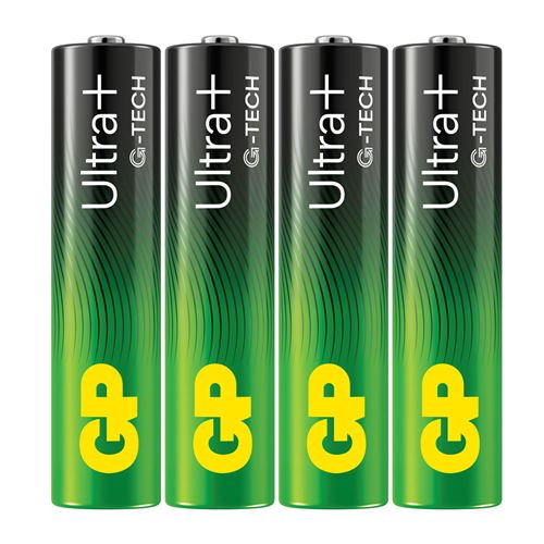 Piles GP ULTRA PLUS - Blister de 4 Piles AAA - Carton FSC