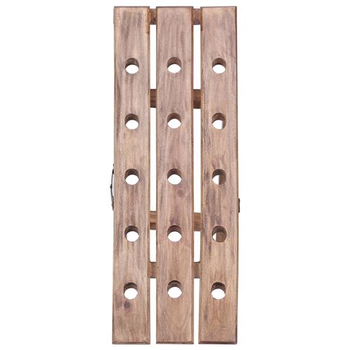 vidaXL Casier à bouteilles 15 bouteilles 26x50x70 cm Bois récupération