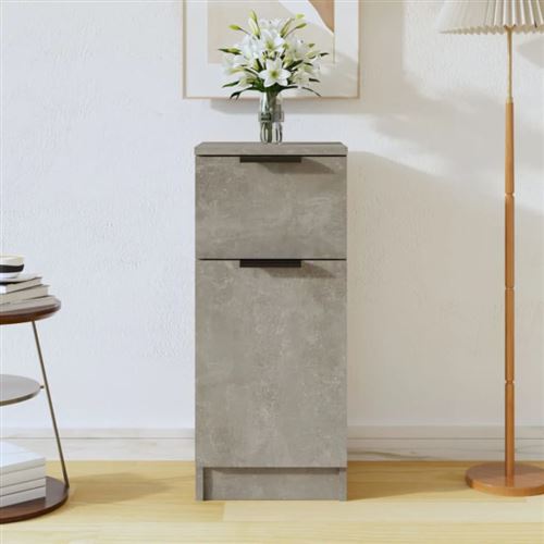 VIDAXL - Buffet - Gris Béton - 30x30x70 cm - Image 2