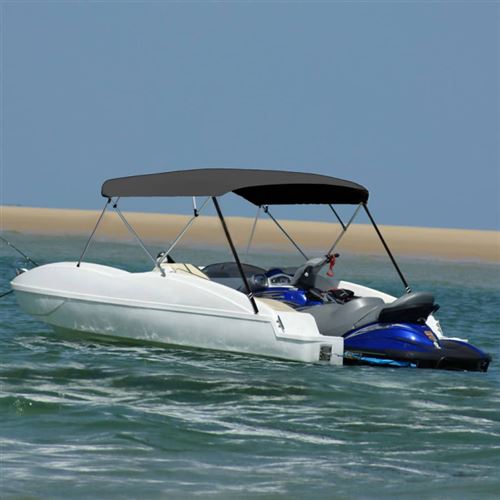 Bimini Di Prua Tendalino 4 Archi Antracite 243x(230-244)x137 Cm Vidaxl