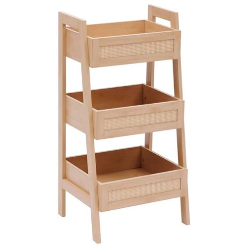 Non Communiqué Beige Etagère 3 Niveaux Cane Cannage 5Five