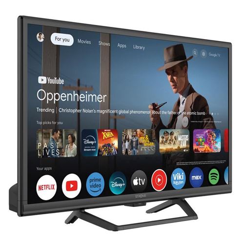 Strong 24" Flachbild TV LED 720p High Dynamic Range 10 (HDR10) HD 12V GOOGLE TV Central Stand | HDR 10