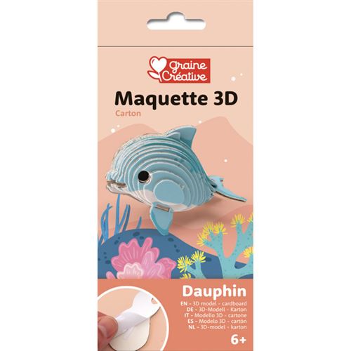 Non Communiqué Rose Maquette Adhesive Carton 3D - Dauphin