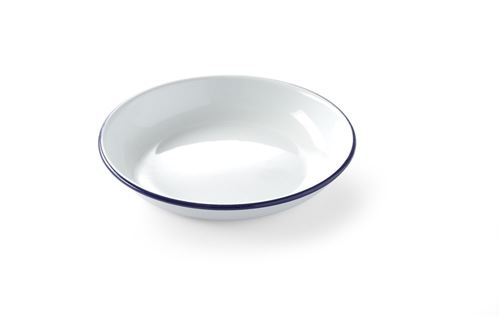 Assiette creuse liseret bleu   Hendi