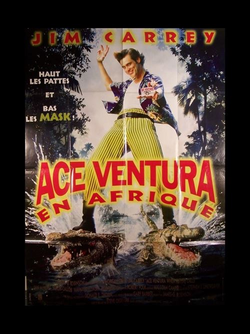 Ace Aventura en AFRIQUE - JIM CAREY - 60X80cm - Affiche de cinéma originale pliée