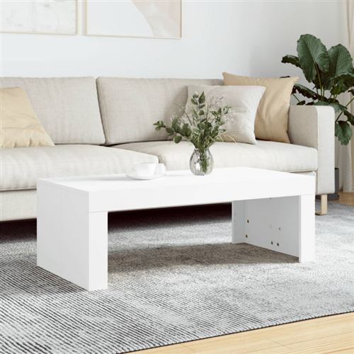 Vidaxl Blanc Table Basse Bois D'ingénierie - Image 3