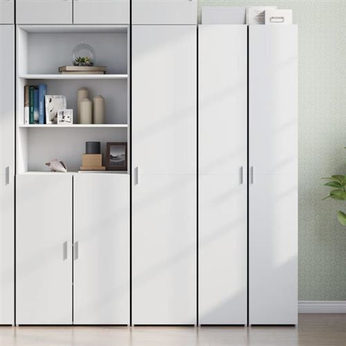 Vidaxl - Buffet haut blanc 40x42,5x185 cm bois d'ingénierie