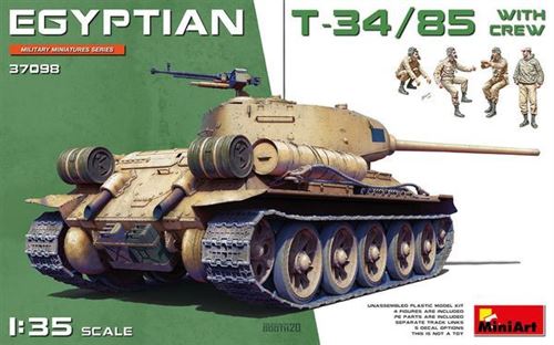 Egyptian T-34/85 W/crew - 1:35e - Miniart