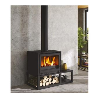 Poêle à bois 7kw noir Godin 411108anth - 1