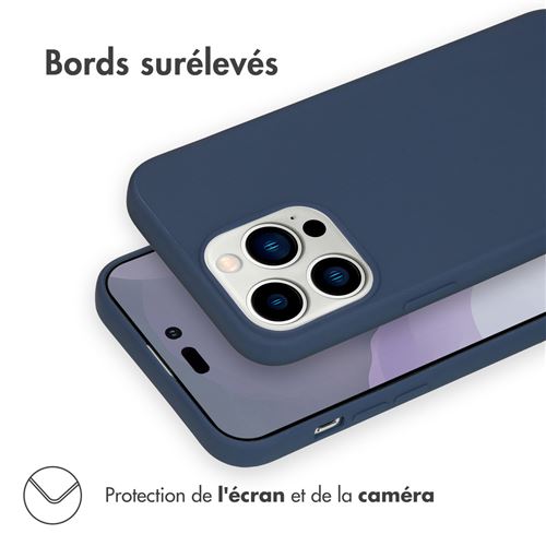 Coque Pour iPhone 13 Protection Ultra résistante Silicone Mat - Bleu Marine