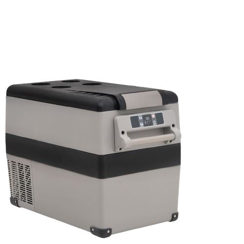 vidaXL Glacière avec poignée et adaptateur noir et gris 55 L PP et PE