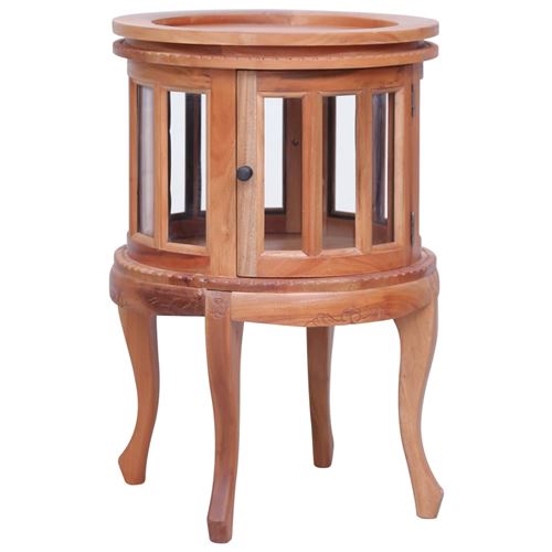 vidaXL Armoire de vitrine Naturel 50x50x76 cm Bois d'acajou massif
