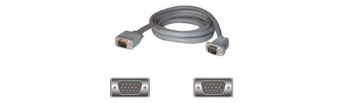C2G Premium 1ft Premium Shielded HD15 SXGA M/M Monitor Cable with 45? Angled Male Connector - VGA-kabel - HD-15 (VGA) (M) naar HD-15 (VGA) (M) - 30 cm - 45° connector - grijs