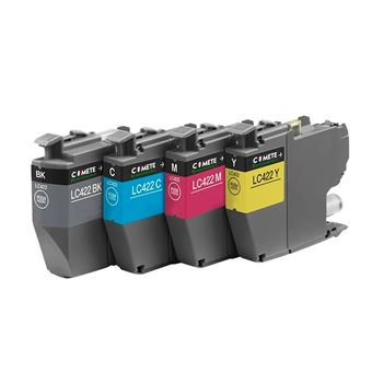 Cartouches D'encre COMETE LC421 XL - Compatible Brother - Pack 4 Couleurs (Noir+Cyan+Magenta+Jaune)