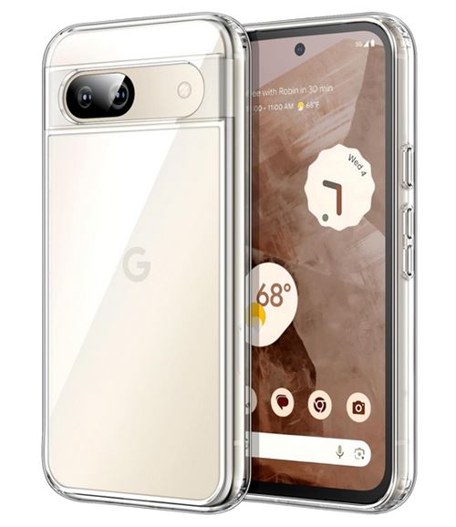 Coque pour Google Pixel 8a - housse etui silicone gel fine + film ecran - TRANSPARENT TPU - htdmobiles