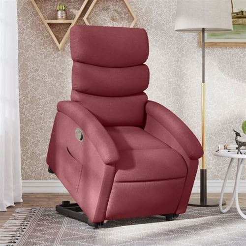 Non Communiqué Rouge Vidaxl Fauteuil De Relaxation Inclinable Tissu Bordeaux