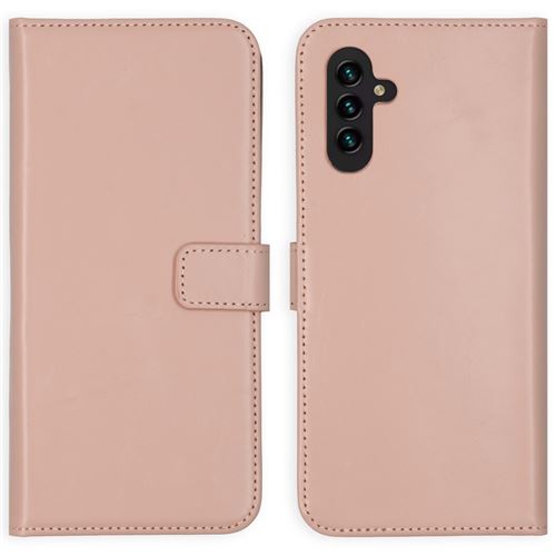 Étui de téléphone portefeuilen cuir véritabSamsung Galaxy A13 (5G) - Dusty Pink Selencia