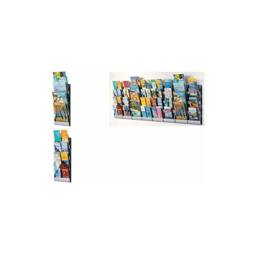 PAPERFLOW Porte-brochures mural Integral, A4, gris alu