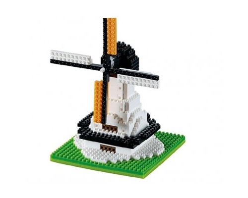 BRIXIES Puzzle 320 Pi&egrave;ces : Nano Puzzle 3D - Moulin &agrave; Vent (Level 1),  