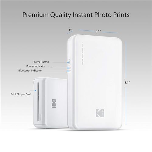 KODAK Imprimante Photo Printer PM220 - Photos 5.4 * 8.6 cm - WIFI -  Appareil photo instantané - Achat & prix