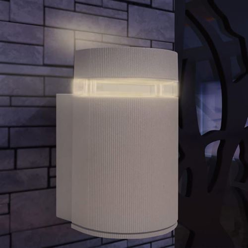 VIDAXL Applique murale ext&eacute;rieure demi-cylindrique Aluminium Gris