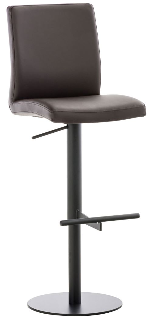 tabouret de bar Cadiz en similicuir , Noir/Marron