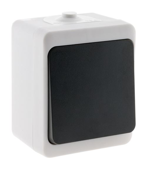 Mini Ip54 Noir Zenitech - Interrupteur Va Et Vient - Ip54