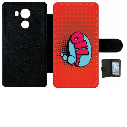Etui À Rabat Huawei Mate 8 Oh Fond Rouge