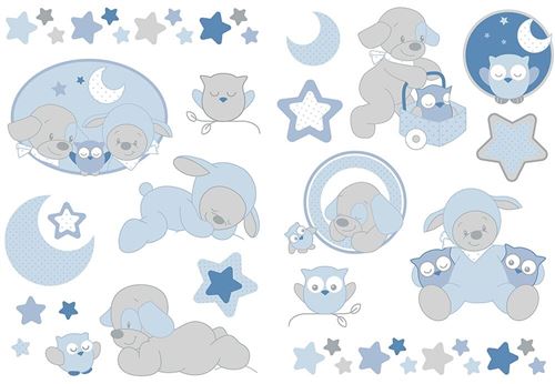 Stickers décoratifs Nattou Collection ' Sam et Toby '