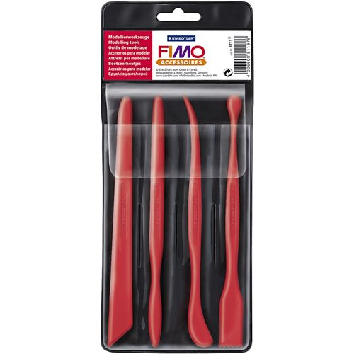 Staedtler Jeu d'outils de modelage Fimo rouge 5 pièces