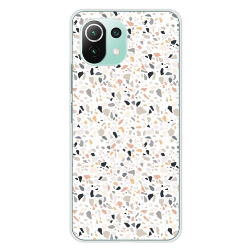 Coque en silicone imprimée compatible Xiaomi Mi 11 Lite Terrazzo color