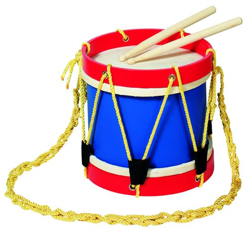 Goki DRUM BOIS ROUGE BLEU: Diamètre 21,5 CM