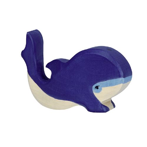 Holztiger Figurine En Bois Baleine Bébé
