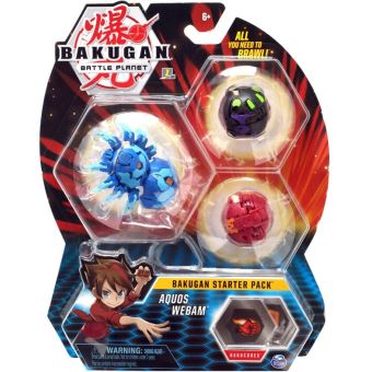 Bakugan pack de demarrage aquos webam : 3 boules (noir ...