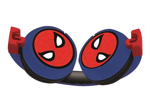 Lexibook Spiderman HPBT010SP - Écouteurs avec micro - sur-oreille - Bluetooth - sans fil, filaire - jack 3,5mm - bleu, rouge
