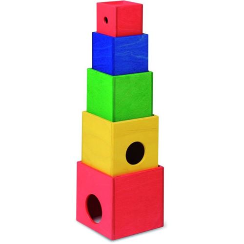 Walter empilage de cubes de tour en bois 5 pièces