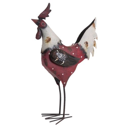 Aubry Gaspard - Coq en métal laqué et vieilli