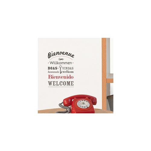 Nouvelles Images - Sticker mural bienvenue en plusieurs langues