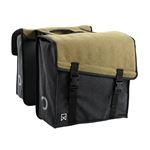 Sacoche double de vélo Willex Canvas 38L Noir et Vert