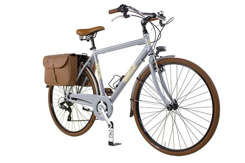 Vélo Vintage Via Veneto Pour Femme - Cadre Aluminium 50cm - Équipé (lumières, Panier, Sac)