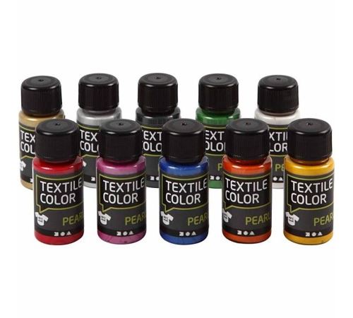Assortiment Peinture textile métallique - 10 x 50 ml