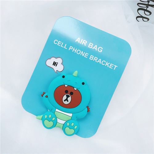 Support de téléphone mignon de bande dessinée universelle Silicone Dinosaur Corps Complet